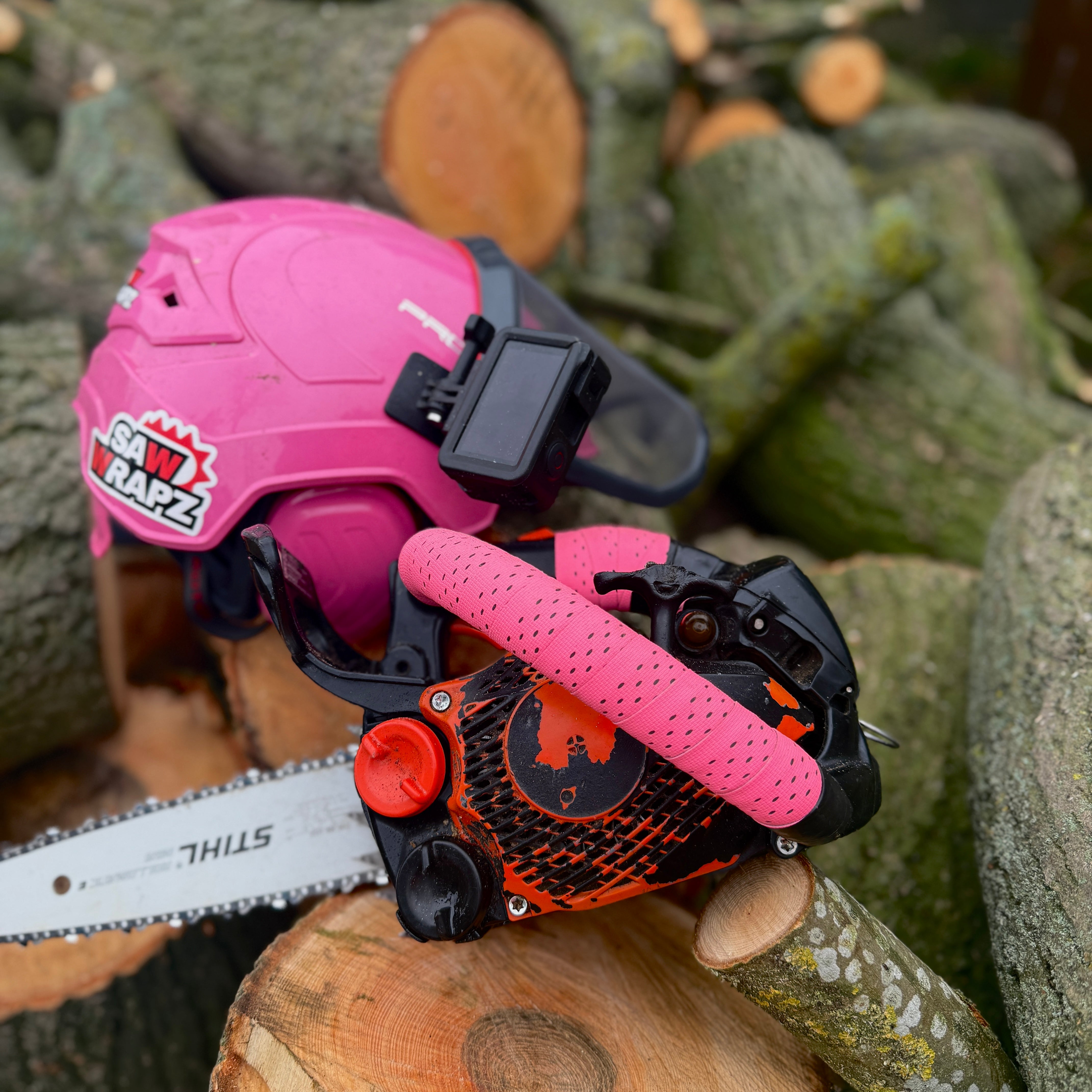 Saw Wrapz V1 - Anti-Slip Chainsaw Grip Wrap | Reduce Vibration